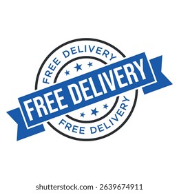 Free Delivery Letter Rubber Stamp Vector Design Template