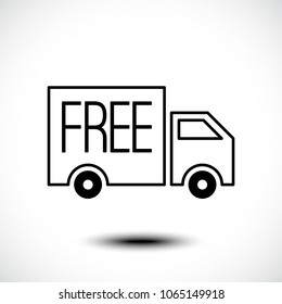 Free delivery line icon. Vector illustration