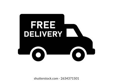 Free Delivery Logistics Truck Icon, free delivery truck icon vector, express delivery cargo icon