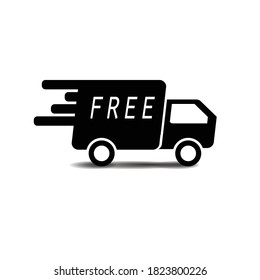Free delivery logo on a black car