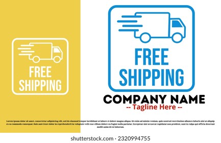 Free delivery logo vector design