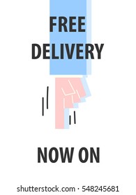 FREE DELIVERY NOW ON typography vector illustration