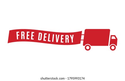 Free Delivery On All Orders Vector Text Background for Businesses, Online Store, Online Retail, Company, Promotion