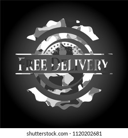 Free Delivery on grey camouflaged pattern