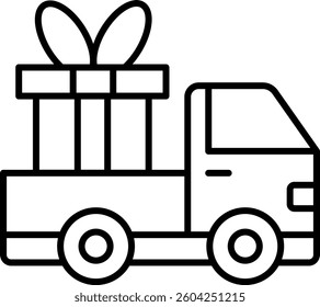 Free Delivery Outline icon vector illustration