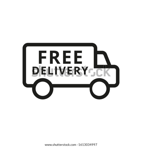 Free delivery outline truck\
icon.