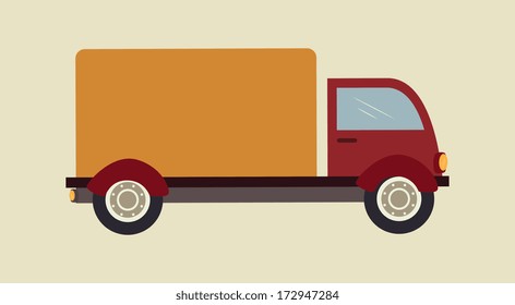 free delivery over beige  background vector illustration 