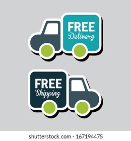 free delivery over gray background vector illustration 