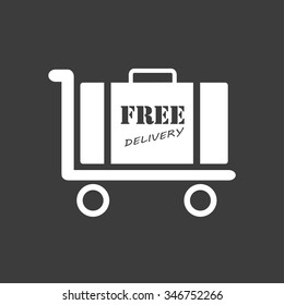 free delivery over gray background vector illustration