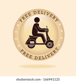 Free Delivery Over Pink Background Vector Stock Vector (Royalty Free ...