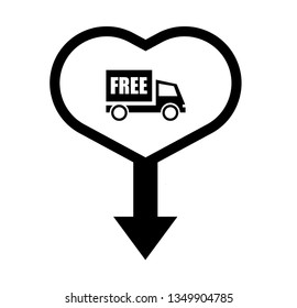 Free delivery pointers icon
