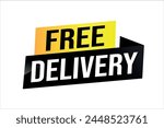 free delivery poster banner graphic design icon logo sign symbol social media website coupon

