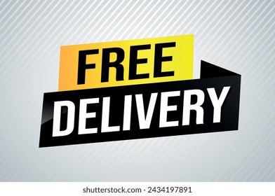 free delivery poster banner graphic design icon logo sign symbol social media website coupon

