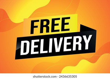 free delivery poster banner graphic design icon logo sign symbol social media website coupon

