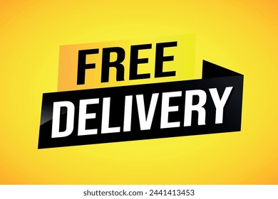 free delivery poster banner graphic design icon logo sign symbol social media website coupon

