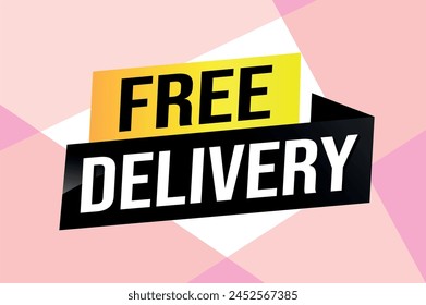 free delivery poster banner graphic design icon logo sign symbol social media website coupon

