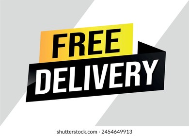 free delivery poster banner graphic design icon logo sign symbol social media website coupon

