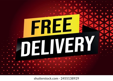 free delivery poster banner graphic design icon logo sign symbol social media website coupon

