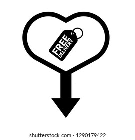 free delivery price label and map pin. logo concept. Designed for your web site design, logo, app, UI