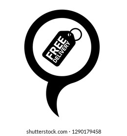 free delivery price label and map pin. logo concept. Designed for your web site design, logo, app, UI