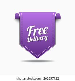 Free Delivery Purple Vector Icon Design