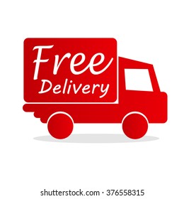 free delivery red truck
