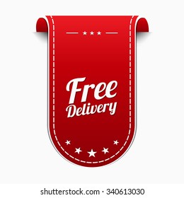 Free Delivery Red Vector Icon Design