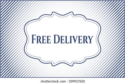 Free Delivery retro style card or poster