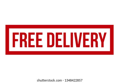 Free delivery rubber stamp. Red free delivery stamp seal – Vector