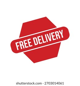 Free delivery rubber stamp. Red Free delivery rubber grunge stamp vector illustration - Vector