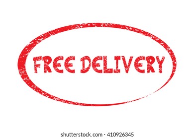 FREE DELIVERY. Rubber Stamp with red color have porous and rough isolated on white background. For making a mark or design your product using a stamp or seal. Easy to change color. Unique character.