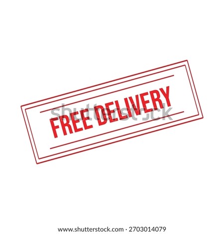 Free delivery rubber stamp. Red Free delivery rubber grunge stamp vector illustration - Vector