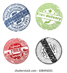 Free delivery seal vector set