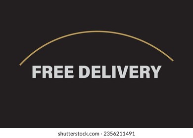 Free Delivery Service. Web Template, Vector Illustration Banner