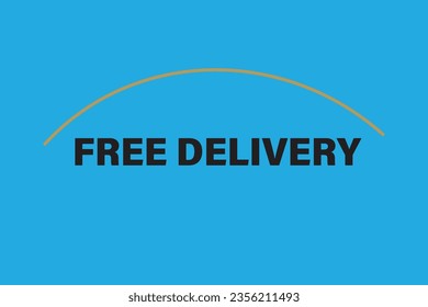 Free Delivery Service. Web Template, Vector Illustration Banner