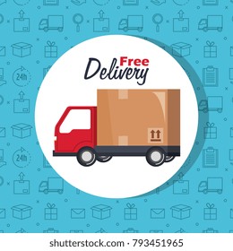 free delivery set icons