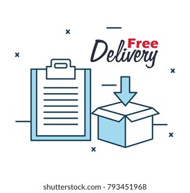 free delivery set icons