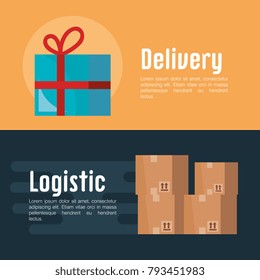 free delivery set icons