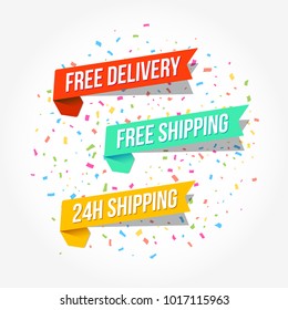 Free Delivery, Free Shipping & 24 Hours Shipping Tags