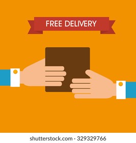 Free delivery and shipping design, vector illustration.