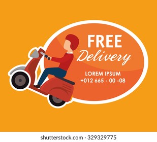 Free delivery and shipping design, vector illustration.