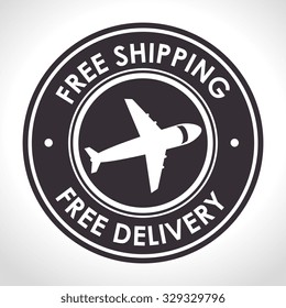 Free delivery and shipping design, vector illustration.
