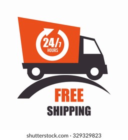 Free delivery and shipping design, vector illustration.