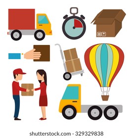 Free delivery and shipping design, vector illustration.