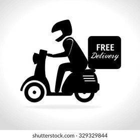 Free delivery and shipping design, vector illustration.