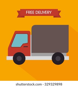 Free delivery and shipping design, vector illustration.