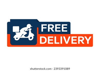 Free delivery shipping icon, home express deliver service vector label with fast car truck. Free shipping delivery badge for mail courier or parcel shipment cargo and food delivery service symbol.