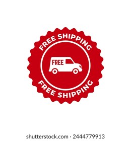 Free delivery shipping icon, home express deliver service vector label with fast car truck.
