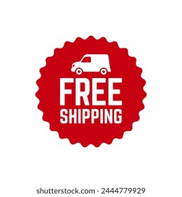 Free delivery shipping icon, home express deliver service vector label with fast car truck.