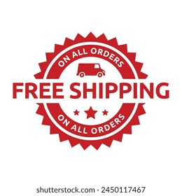 Free delivery shipping icon, home express deliver service vector label with fast car truck.